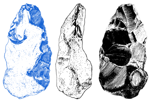  Abbevillean style biface from the Acheulean archaeological site of San Isidro, in Madrid (Spain). O