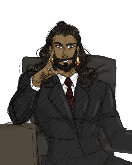 friend requested sabhya in a suit and well, who am i to refuse drawing my own ocs