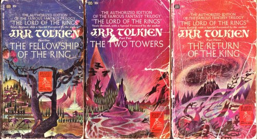 70sscifiart:Barbara Remington’s Lord of the Rings trilogy covers