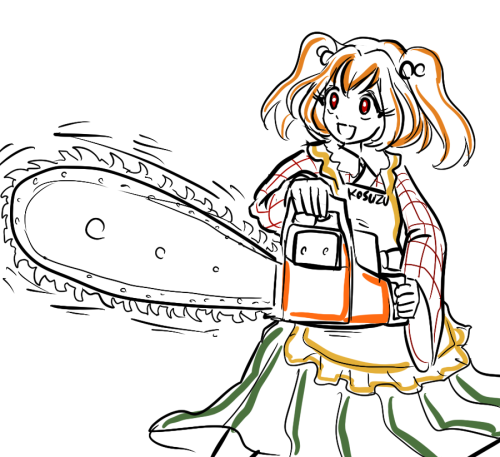 kosuzu&hellip;with a chainsaw&hellip;