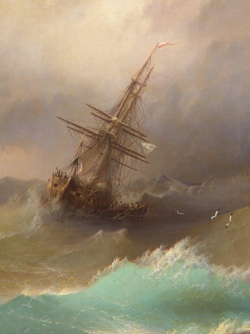 detailedart: Details of various affections for the sea and the ships, Ivan Aivazovsky, 1817-1900