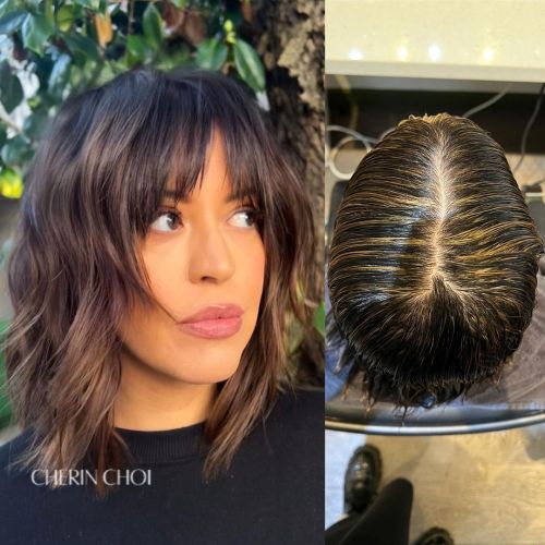 Color by me. Brunette hair. Patterns to share. #hair #haircolor #color by #mizzchoi #losangeles #maneAddicts #LAhair #lahaircolorist #lahairstylist #lahaircolor #brunettebymizzchoi (at San Francisco,...