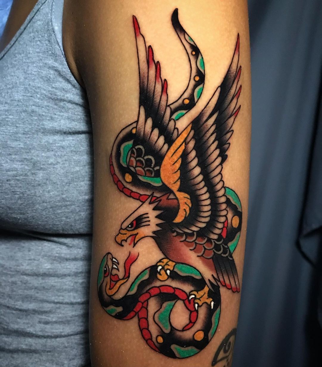 16 Realistic Eagle And Snake Tattoo Designs With Meanings  PetPress