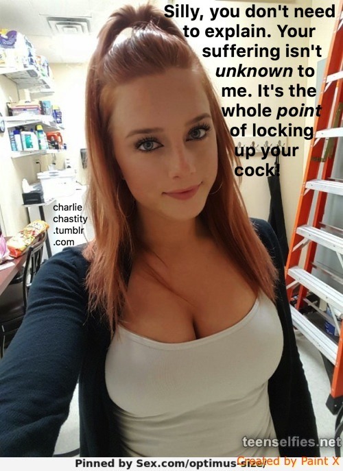 Femdom Chastity Captions, Cum Denial