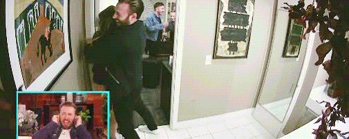 Chris Evans scaring Elizabeth Olsen