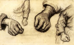 artist-vangogh:  Two Hands and Two Arms, 1885, Vincent van Gogh