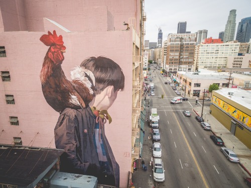 thinkspace-gallery: ‘Mr. Rooster’ from Etam Cru (Sainer & Bezt ) at corner of 8th and Wall in th