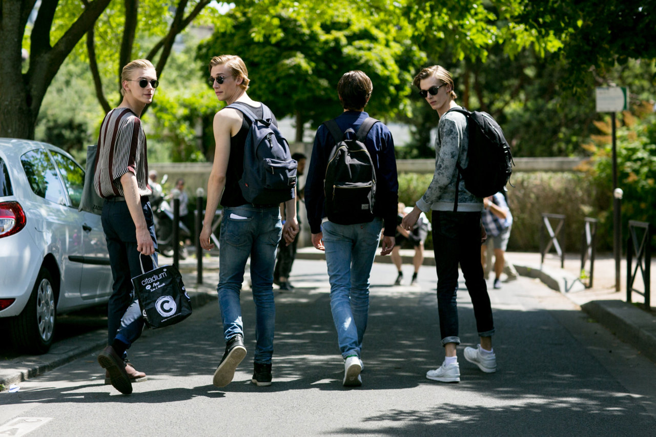 damplaundry:  Male models at PFW S/S 2016 (via) 