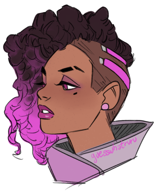 guesswhatruru:A twitch supporter requested curly hair Sombra. 911 we’ve been robbed