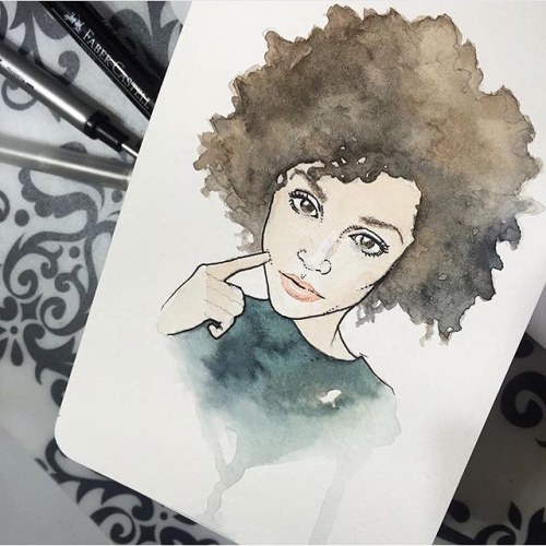 Thinker @graphicartery #2FroChicks #kinkycurls #curlyhair #afro #volume #curlfriends #beauty #Brown