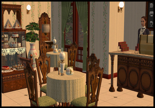 If you were waiting to download my redone version of VitaSims Victorian Tea Shop, here it is! As alw