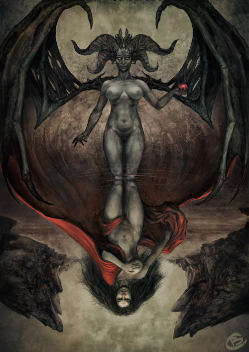 talonabraxas:    “As above, so it is below. That which has been, will return again. As in heaven, so on earth.”  “Lilith” by Charidimos Bitsakakis  