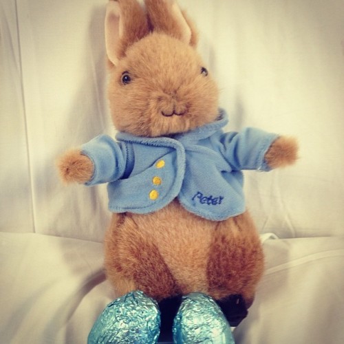 Deans mum got me eater eggs & a little Peter Rabbit toy! 💜😊🌟 #hospital #sick #bunny #love #gettingbetter