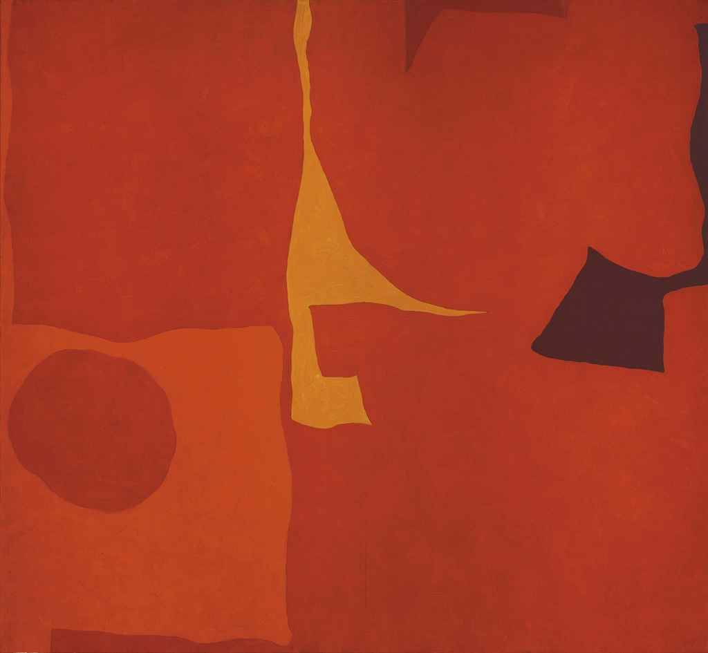 blastedheath: Patrick Heron (English, 1920-1999), Disc Fragments in Red: June 1965,