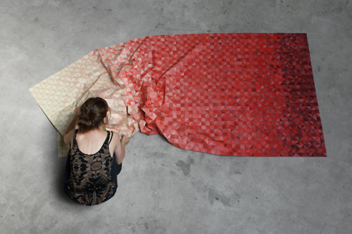 thefrozenrose: minitotoro: Elisa Strozyk Wooden. Rugs. Rolls those two words around in your mind hol