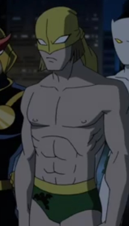 Danny stripped to his underwear after clothes get sucked off by Venom (Ultimate Spider-Man)