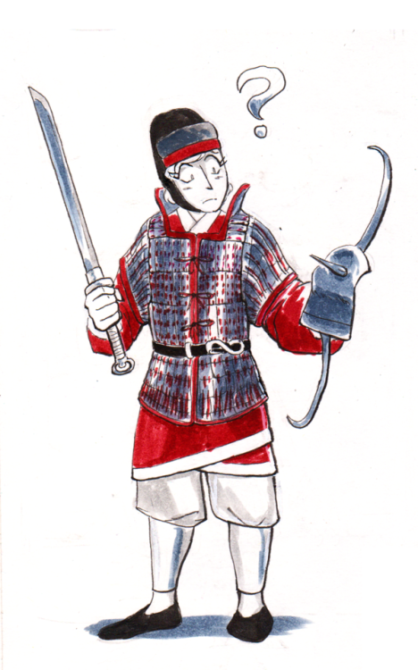 sarraceniarts: For this day in Inktober, been thinking about armours of Han Dynasty China a lot rece