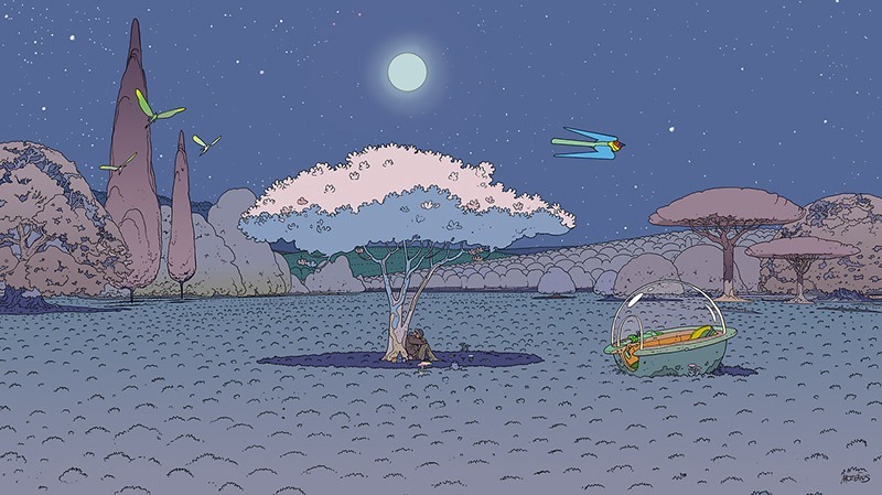 unoetrino:  ungoliantschilde:  Jean Giraud aka “Moebius” or “Gir” produced