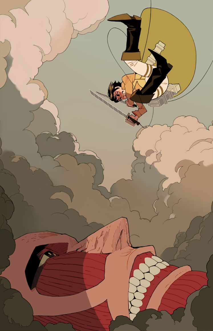 jetgreguar:  soupss:  the last one! snk print  god look how fucking incredible this