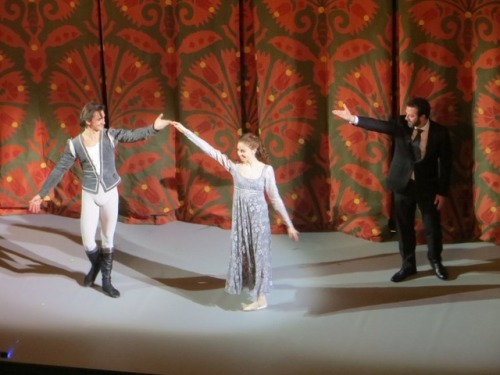 Vladislav Lantratov, Ekaterina Krysanova and Alexei Ratmansky after Romeo and Juliet at the Bolshoi 