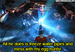 strangersatthemall:  alysetoahouse:  bunnymundtheguardian:  ((GRRRROOOOUUUNNNDDDDHHOOOOGGG FUCKING GROUNDHOG HE SAID GROUNDHOG))  I love how bunny’s in a constant state of freaking out like it doesn’t even matter any act of disturbance in his lil