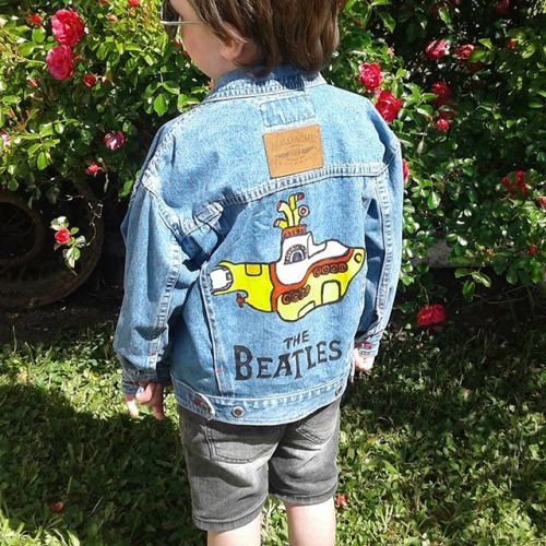 I painted this on a jacket for my son, Hendrix