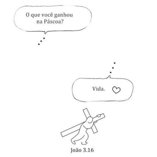 “Porque Deus amou o mundo de tal maneira que deu o seu Filho unigênito, para que todo aquele que nele crê não pereça, mas tenha a vida eterna.” - João 3.16  (em Ele vive 