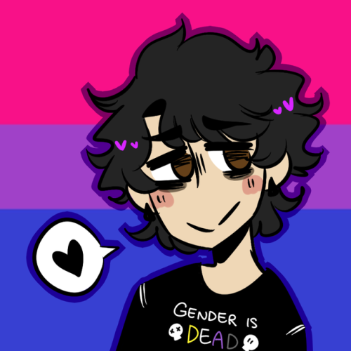 waxingdesperate:some modern au hamlet pride icons w the bi flag and nonbinary flag