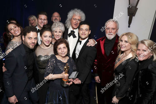 Jessica Leech, Sami Malek, Allen Leech, Jasmine Malek, Anita Dobson, Spike Edney, Brian May, Rami Ma