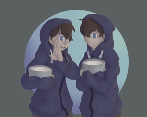 I drew the boys Ash and Zachery!bet they’re whispering about the dude with the sticky knees al