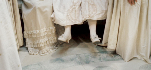 austenchanted:Pride and Prejudice (2005)Camera tilting down here is an excuse to get us to Mrs Benne