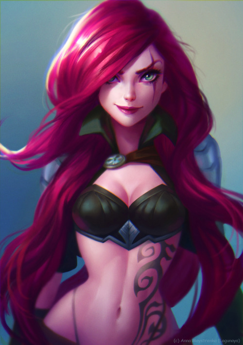 lagunaya:  One of my favorite characters Katarina from League of Legends https://www.artstation.com/artwork/JE0zD https://www.instagram.com/lagunaya/ 