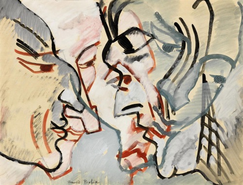 thunderstruck9:Francis Picabia (French, 1878-1953), Transparence, c.1933. Gouache, watercolour and c