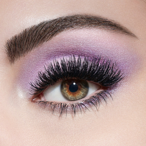 With bold, sexy lashes and colorful shadow, we’ve got our eyes on a pretty-in-purple look.&nbs