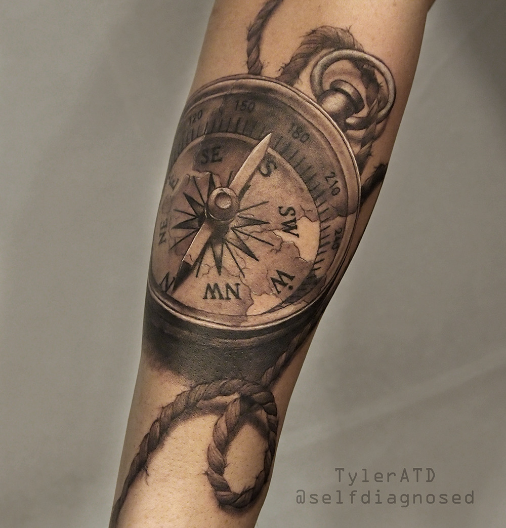 Angel Tattoo Design Studio - Compass tattoo made at Gurgaon shop; call  8826602967 for appointment; visit www.tattooinindia.com for more #compass  #compasstattoo #tattoo #tattoogurgaon | Facebook