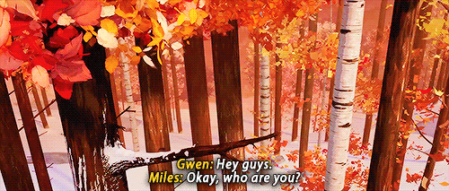 unicornships:  Miles Morales. Meet Gwen Stacy. // Spiderman: Into the Spiderverse