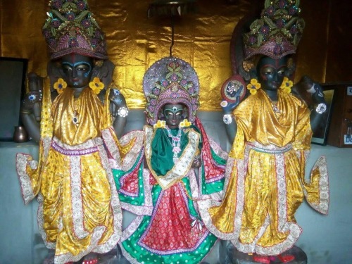 Jagannatha (Vishnu), Baladeva (Sankarshana) and Subhadra, Jagannatha temple, Bhaktapur, Nepal