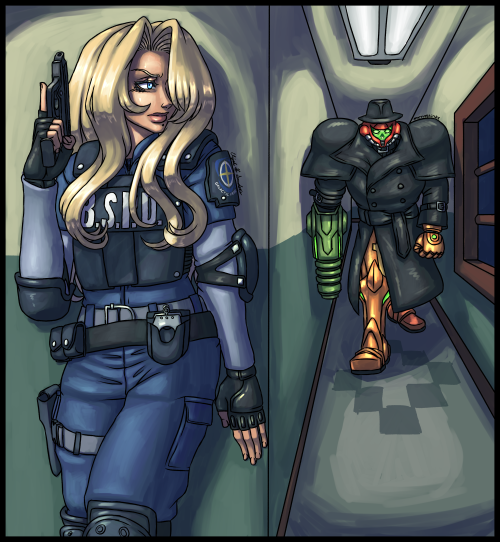 xmrnothingx:Samus Aran and the SA-X from Metroid Fusion Just beat Metroid Fusion again recently and 