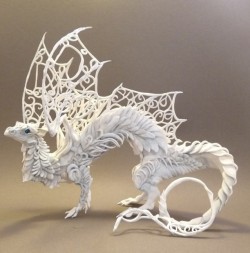 hummingriffon:  whimsy-cat: Mixed media sculptures