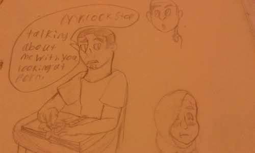 Just A Self Portrait Of Me. The Second One Is Based On The Fact Of My S.s. Teacher Eats And Is On The