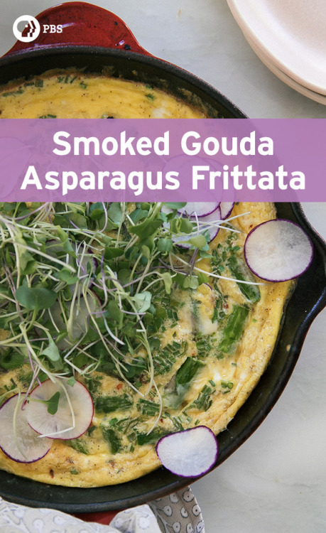 Smoked Gouda Asparagus Frittata from PBS Food