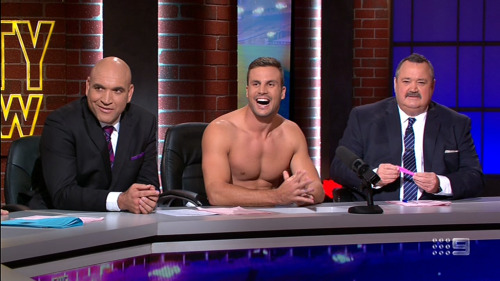 roscoe66:  Beau Ryan on the Footy Show decides to do his segment nude 