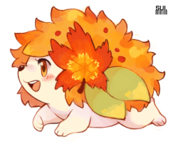 yellowfur:  I thought of making me some new pokesona out of the old autumn shaymin I made last year and doing a chubby zynit form in yellow /redish so it fits my name. bonus it can fly haha