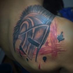 #Cover #Caverup #Tapado #Cubrimiento #Tattoo #Tatuaje #Ink #Inked #Spartan #Helmet