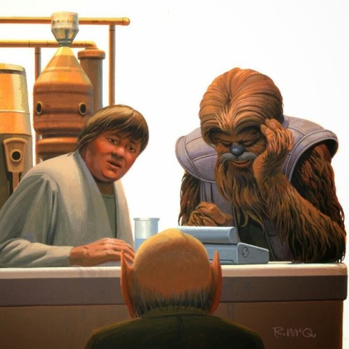 talesfromweirdland:Ralph McQuarrie art from the 1995 Mos Eisley Cantina Pop-up Book.