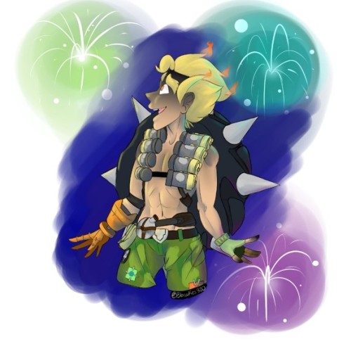 bbcakes320:My process of this (extremely) late 4th of July art??? Anyway here’s junkratFt. My lazy a