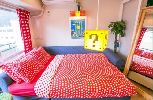 isquirtmilkfrommyeye:Check out this Nintendo themed Bed and Breakfast!