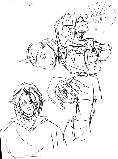 Some OOT Link Studies! I'm Referencing Off How He Looks In-game And Not In The Artwork Because I Like
