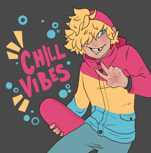 musicalravencreates: chiefyarts: chill vibes with Jake Coolice [Image description: A picture of Jake