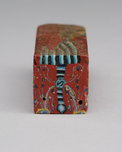 met-egyptian-art:Mosaic glass rod with a sema tawy sign, Metropolitan Museum of Art: Egyptian ArtGif